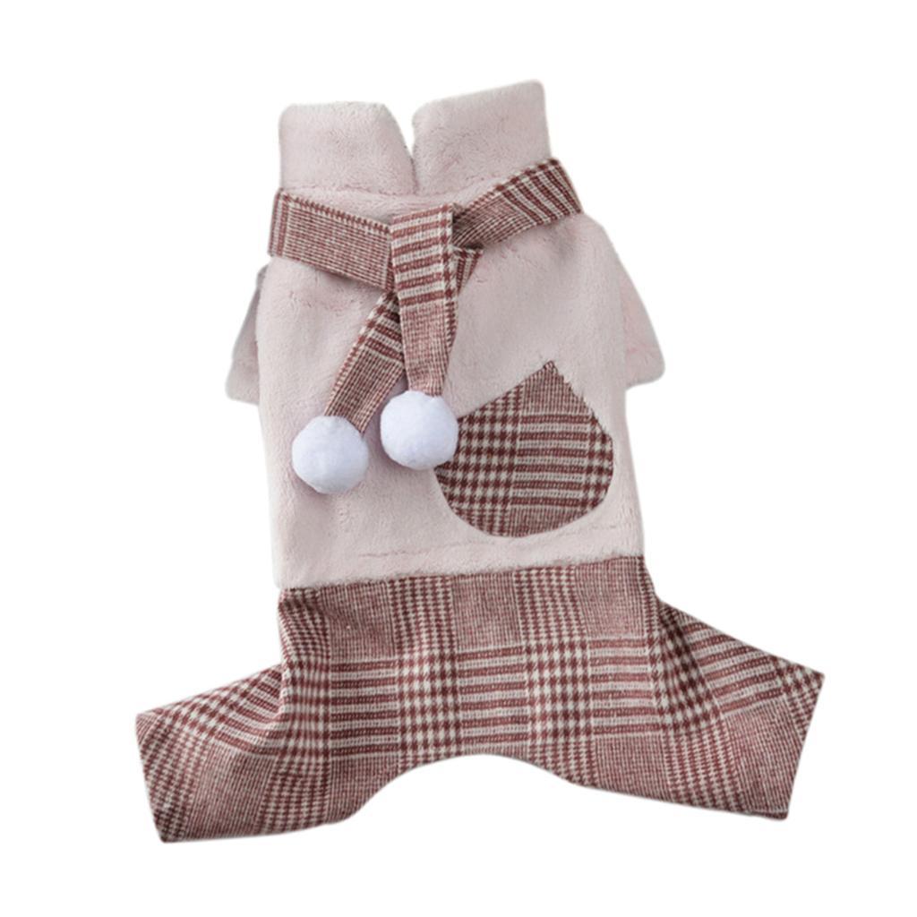 Dog coat dog hoodie clothes winter coat cotton dog clothes-pink, S