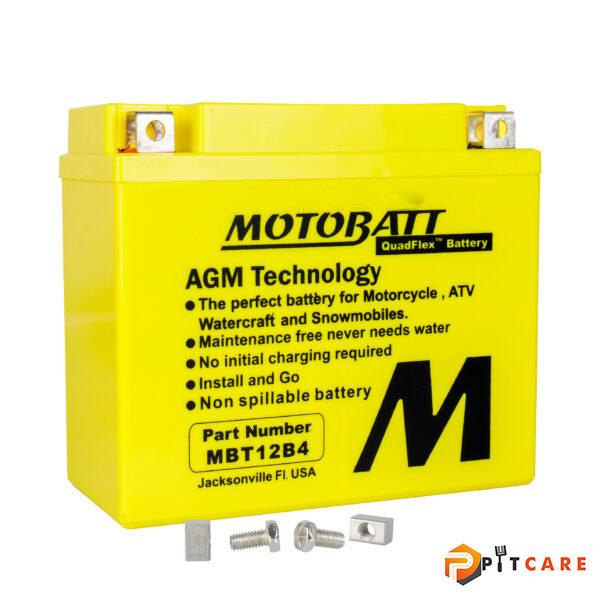 Bình ắc quy Quadflex Motobatt MBT12B4 12V 14Ah CCA150 Cho Nhiều Dòng PKL