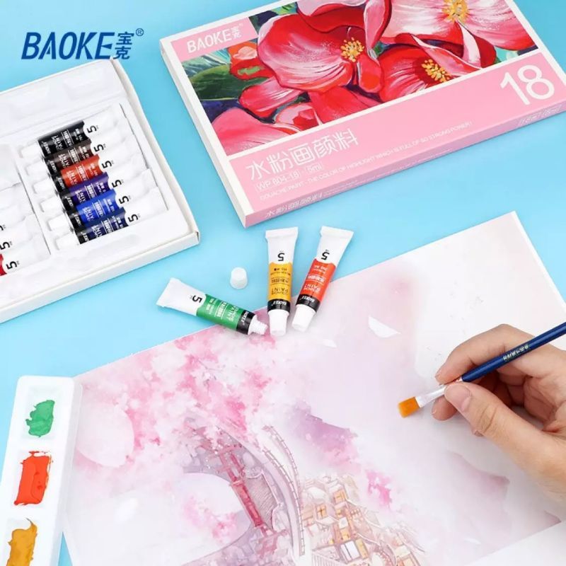 Màu nước Acrylic 18 màu Baoke 804-18