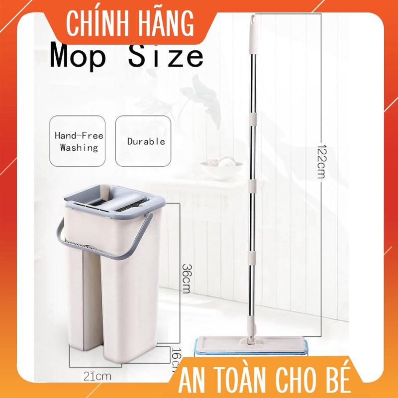 Bộ cây lau nhà thông minh kèm thùng vắt 2 ngăn Inochi BH-M900 (Size Trung) (tiêu chuẩn Nhật Bản)