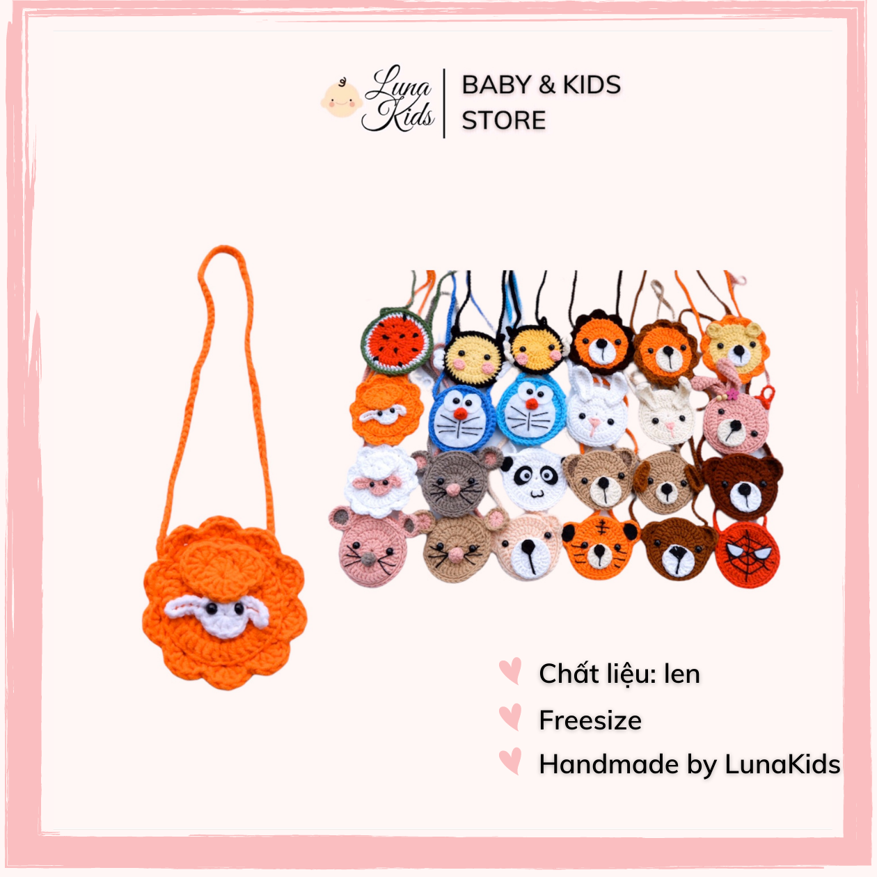 Túi đựng tỏi handmade cho bé trai bé gái trẻ sơ sinh - LunaKids [Ảnh thật