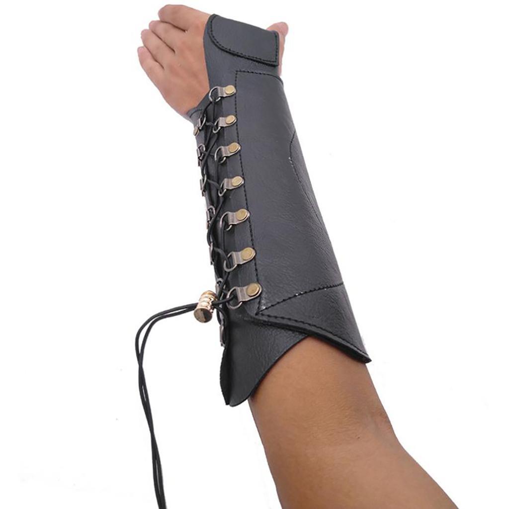 Adjustable Archery Arm Guard, Pu Leather for Recurve Compound Long Bow Hunting