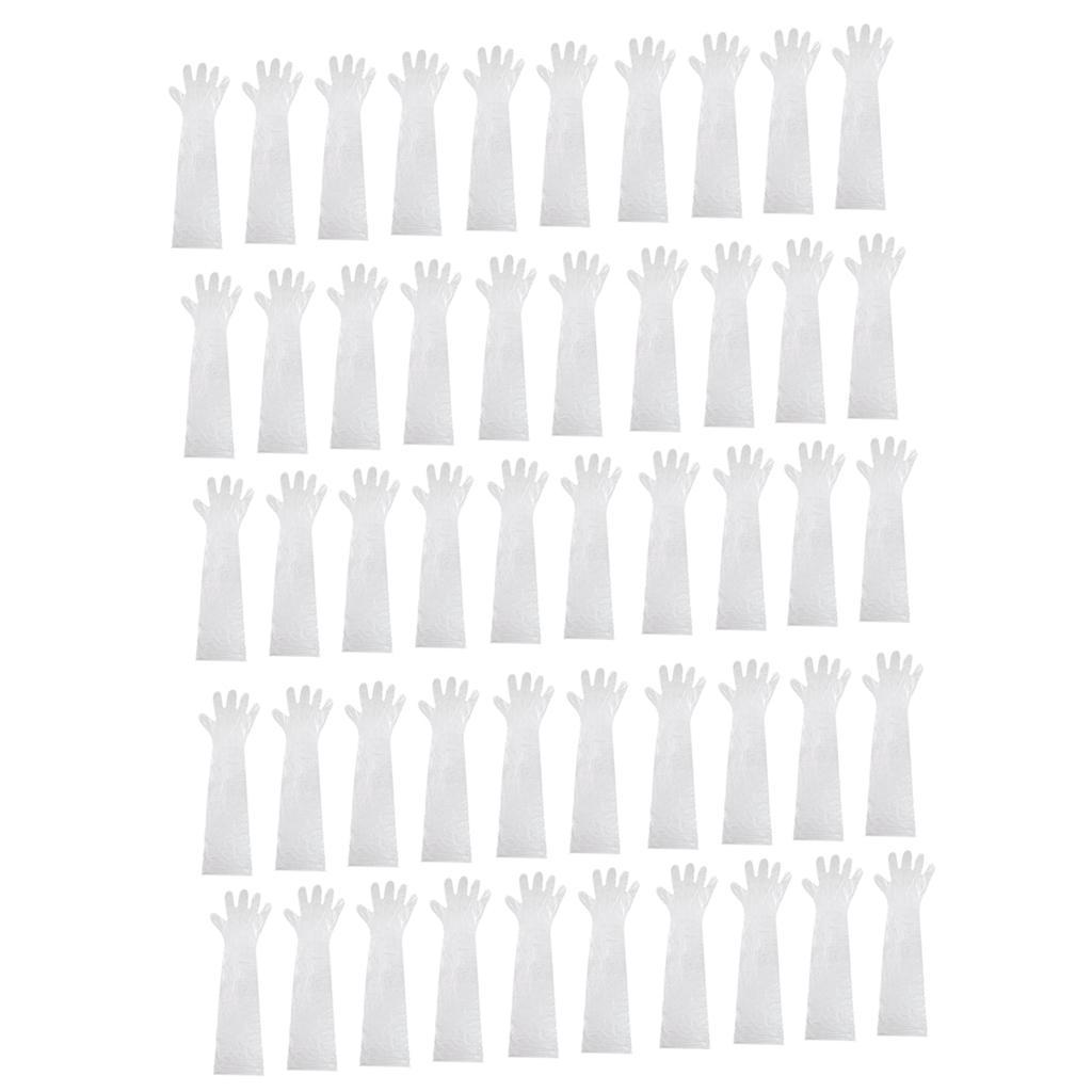 100pcs Long Arm Length Disposable Pond/Aquarium Veterinary Gloves 86x26.5cm