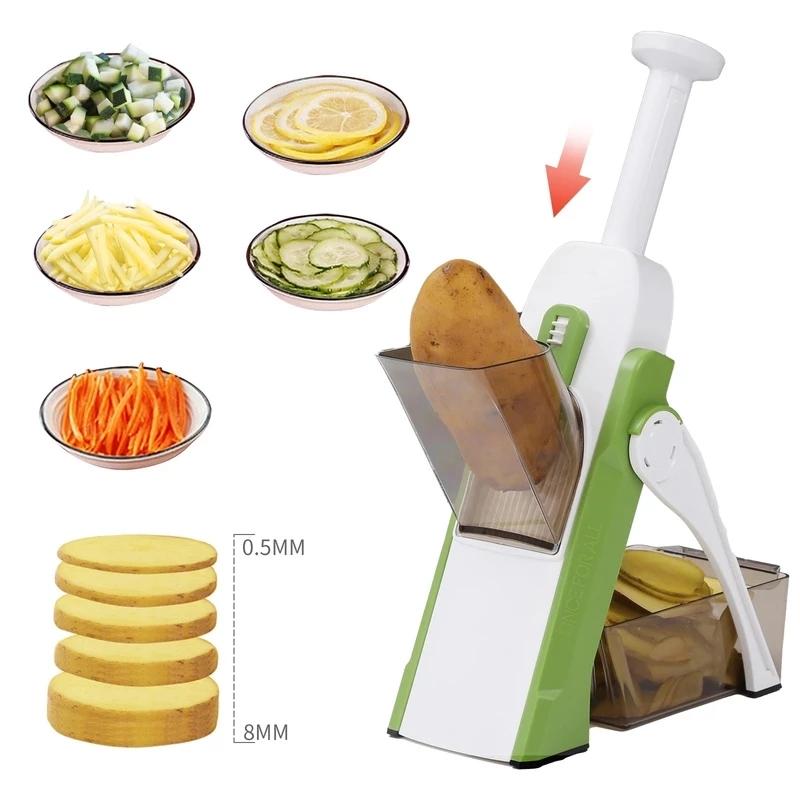 Máy Thái Xay Rau Củ Quả Bằng Tay Máy Thái Cụ Gọt Vỏ Trái Cây Khoai Tây Cà Rốt Xay Thịt Phụ Kiện Nhà Bếp Dụng Cụ