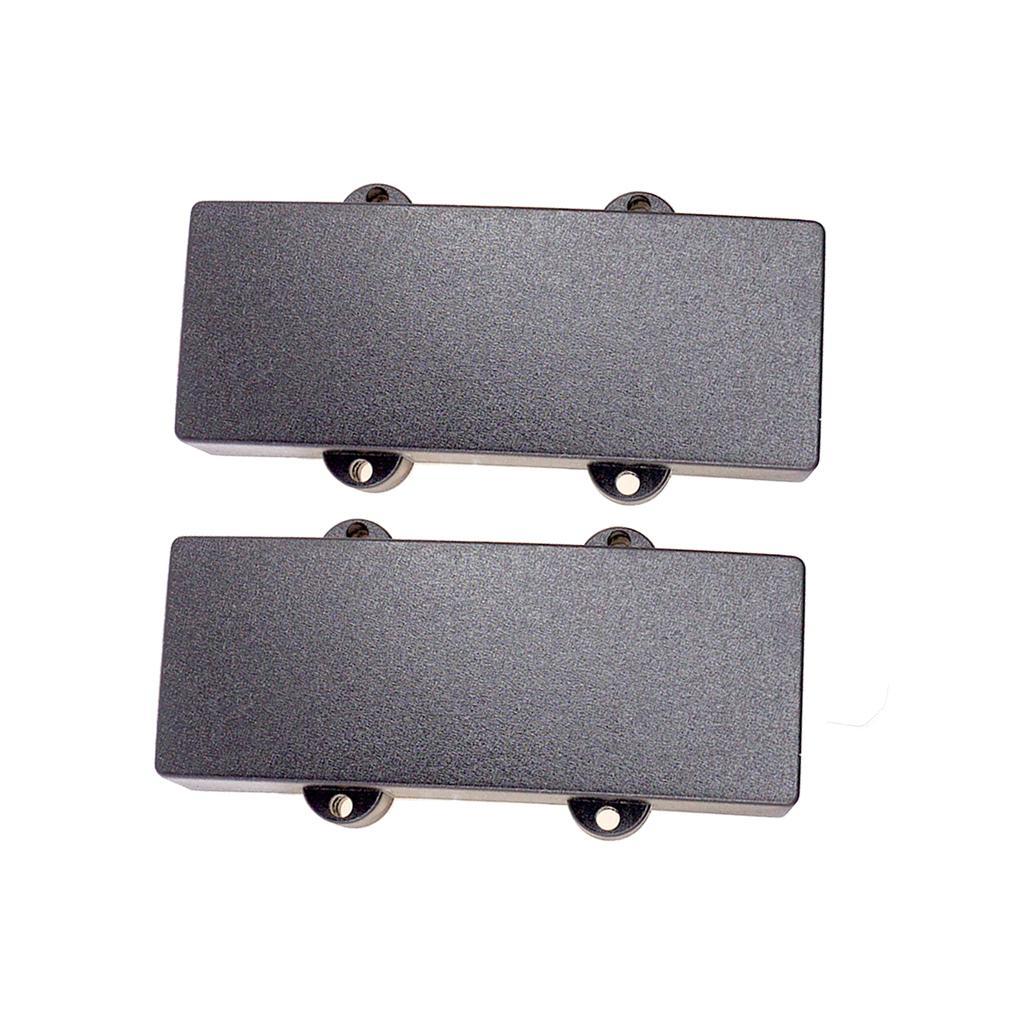 2X 2 Pieces Black Sealed Humbucker Pickup Cover for 4 String Bass Guitar