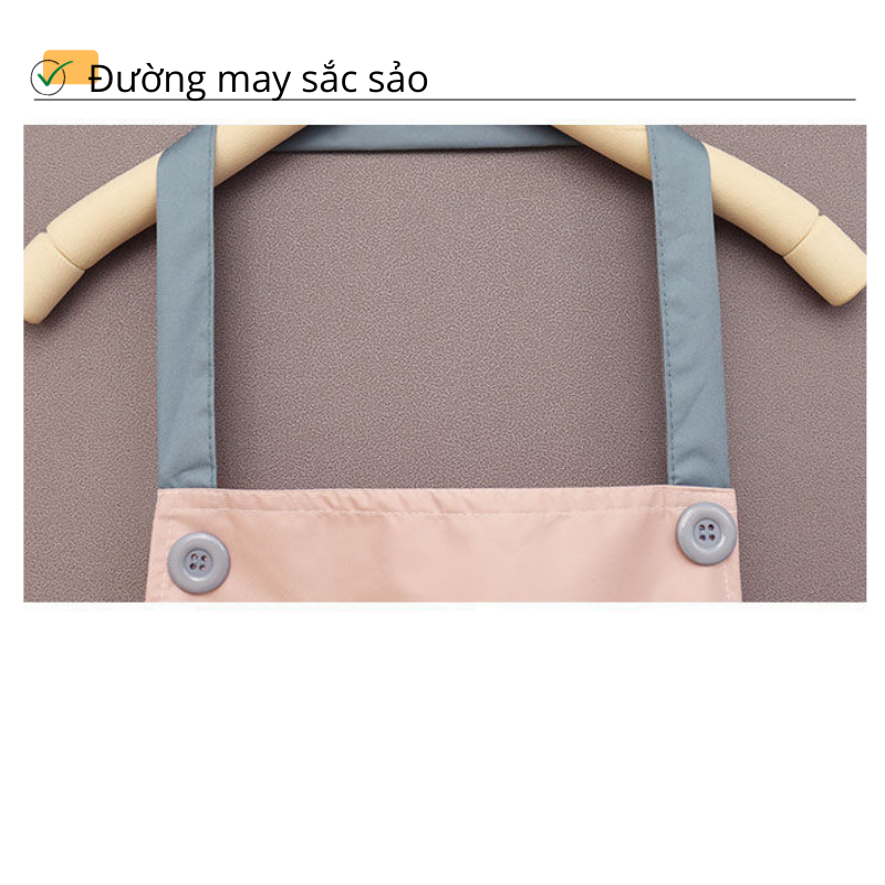 Tạp dề họa tiết thỏ xinh chống thấm nước, có tay lau tay tiện dụng