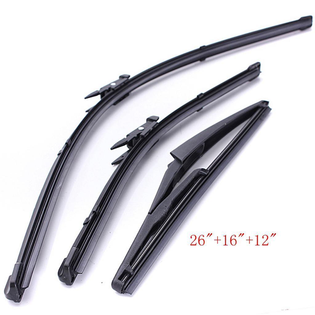 3Pcs Windshield Wiper Arm and Wiper Front & Rear for Grande Punto