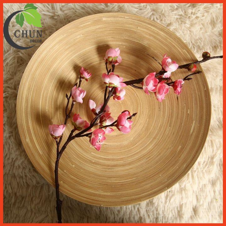 Hoa giả, cành đào cổ dài 70cm trang trí nhà cửa, văn phòng, cửa hàng, làm đạo cụ chụp ảnh