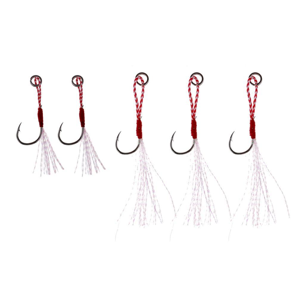 2-8pack Hi-carbon Assist Hook Fishing Jig Hooks Live Baits Hooks Fishhooks 13#