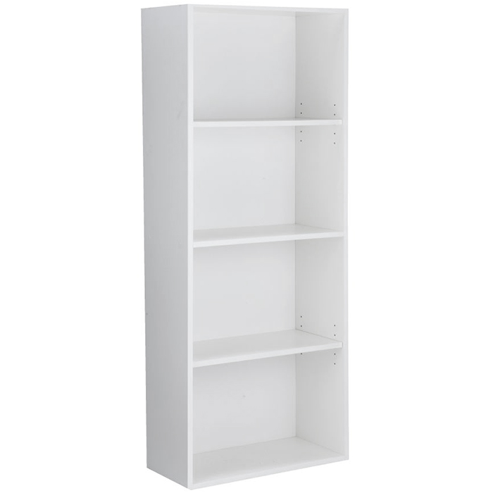 Kệ sách đa năng 4 tầng để sàn H-MORE gỗ công nghiệp phủ melamine cao cấp chống ẩm, màu trắng sang trọng | Index Living Mall - Phân phối độc quyền tại Việt Nam