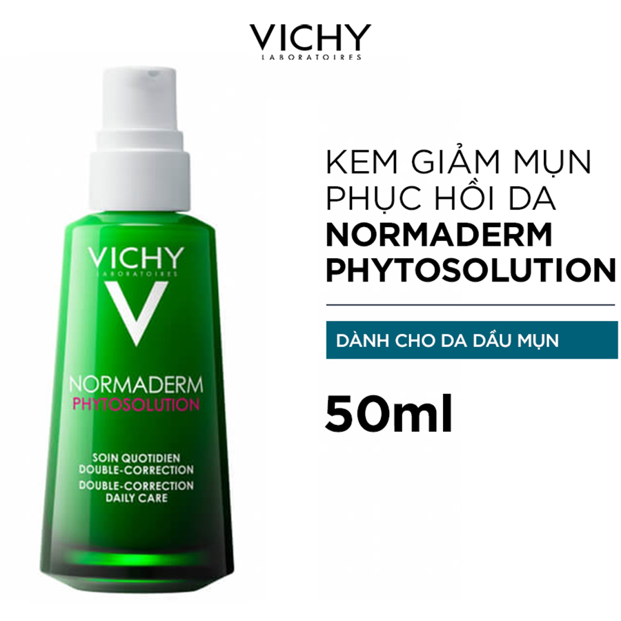 Bộ sản phẩm giảm dầu giảm mụn, phục hồi và nuôi dưỡng da Vichy Normaderm Phytosolution