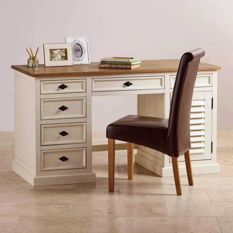 Bàn Làm Việc Shutter Gỗ Sồi Ibie OTDSHUO - Trắng