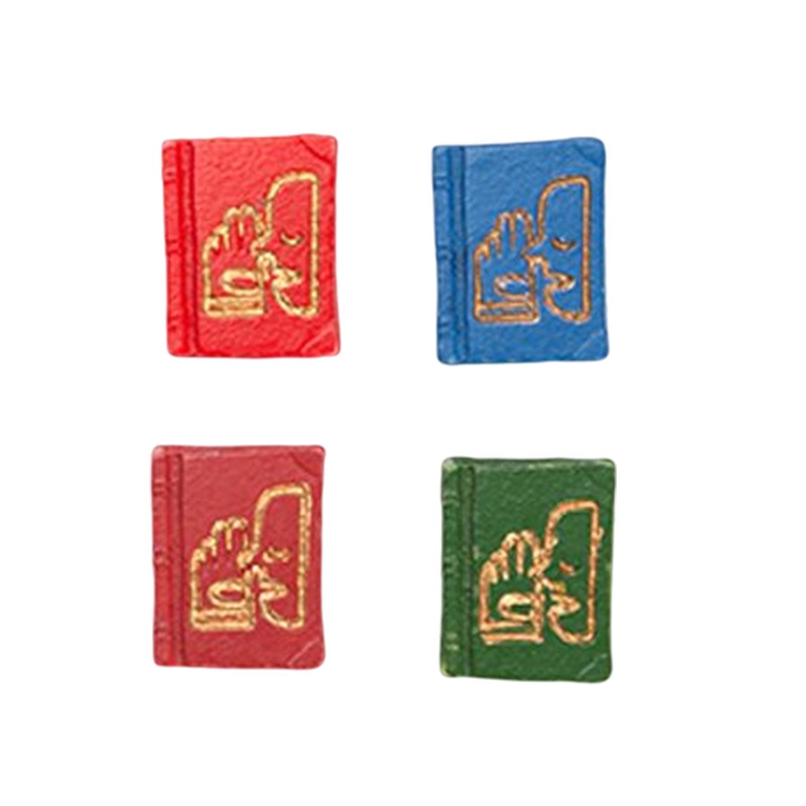 4Pcs mini Pocket Book Miniature Model for Landscape Decorations