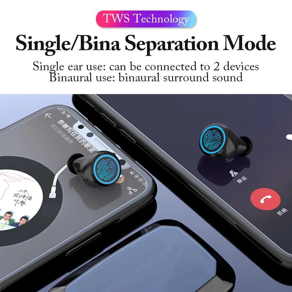 M11 Bluetooth 5.0 TWS Tai Nghe Không Dây Loại Bỏ Tiếng Ồn Tai Nghe Chống Nước Tai Nghe Nhét Tai Cảm Ứng Điều Khiển Tai Nghe Dành Cho Điện Thoại Thông Minh