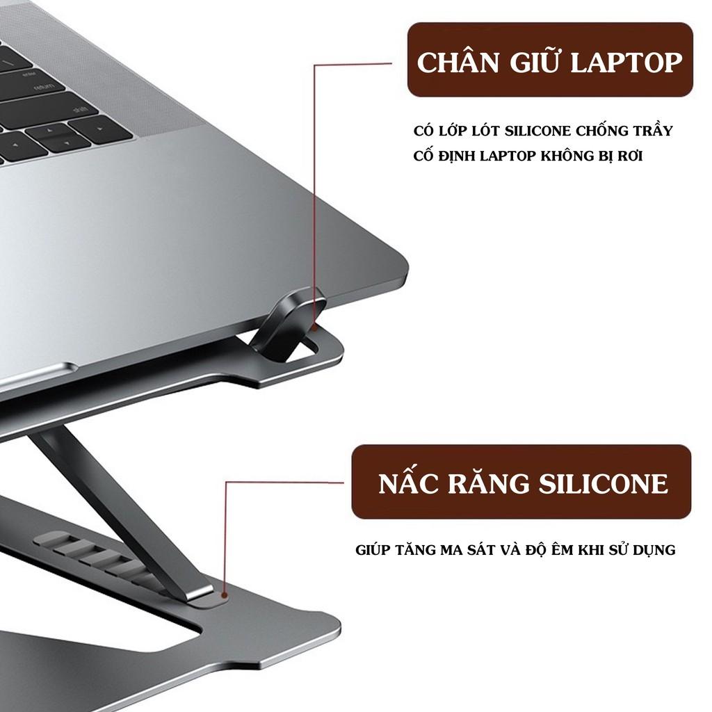 GIÁ ĐỠ DÀNH CHO LAPTOP MACBOOK P17 BẰNG NHÔM TÙY CHỈNH 2 KIỂU DÁNG, NÂNG HẠ ĐỘ CAO.