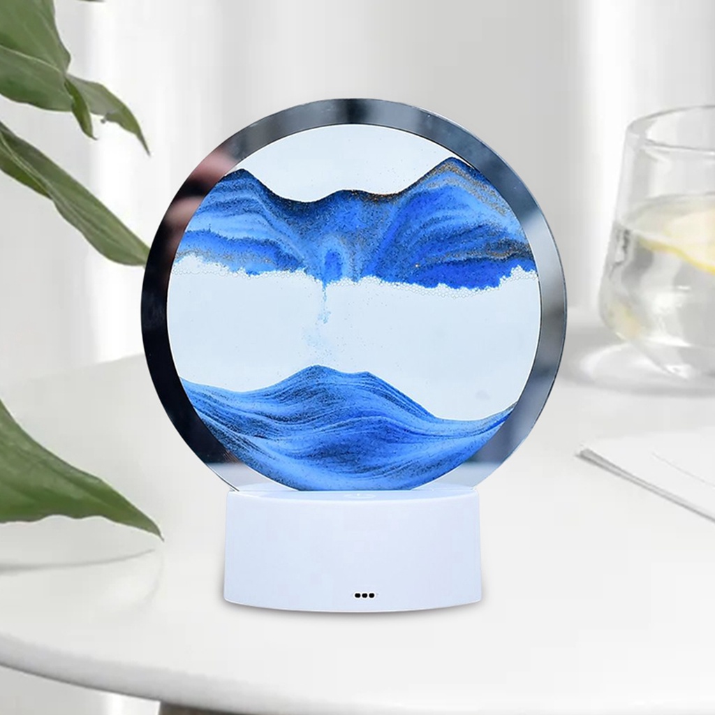 Tranh Cát Chuyển Động 3D Xoay 360 Độ Dùng Trang Trí Phòng Ngủ Đồng Hồ Cát Xoay 3D Kiêm Đèn Ngủ - Hàng Loại 1 - Chính Hãng MINIIN