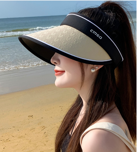 Mũ nữ nửa đầu chống nắng đi nắng đi biển cao cấp, nón nửa đầu phong cách Hàn chống tia cực tím