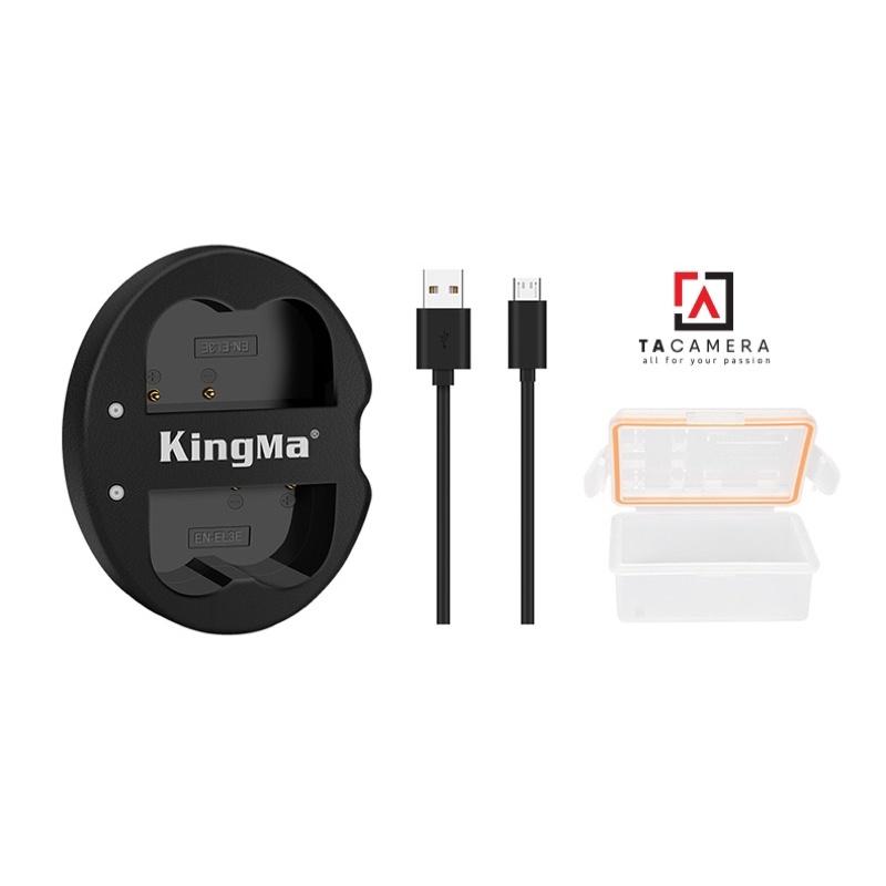 Pin - Sạc Đôi KingMa Cổng USB Cho Nikon EN-EL3e+ - Hàng Chính Hãng