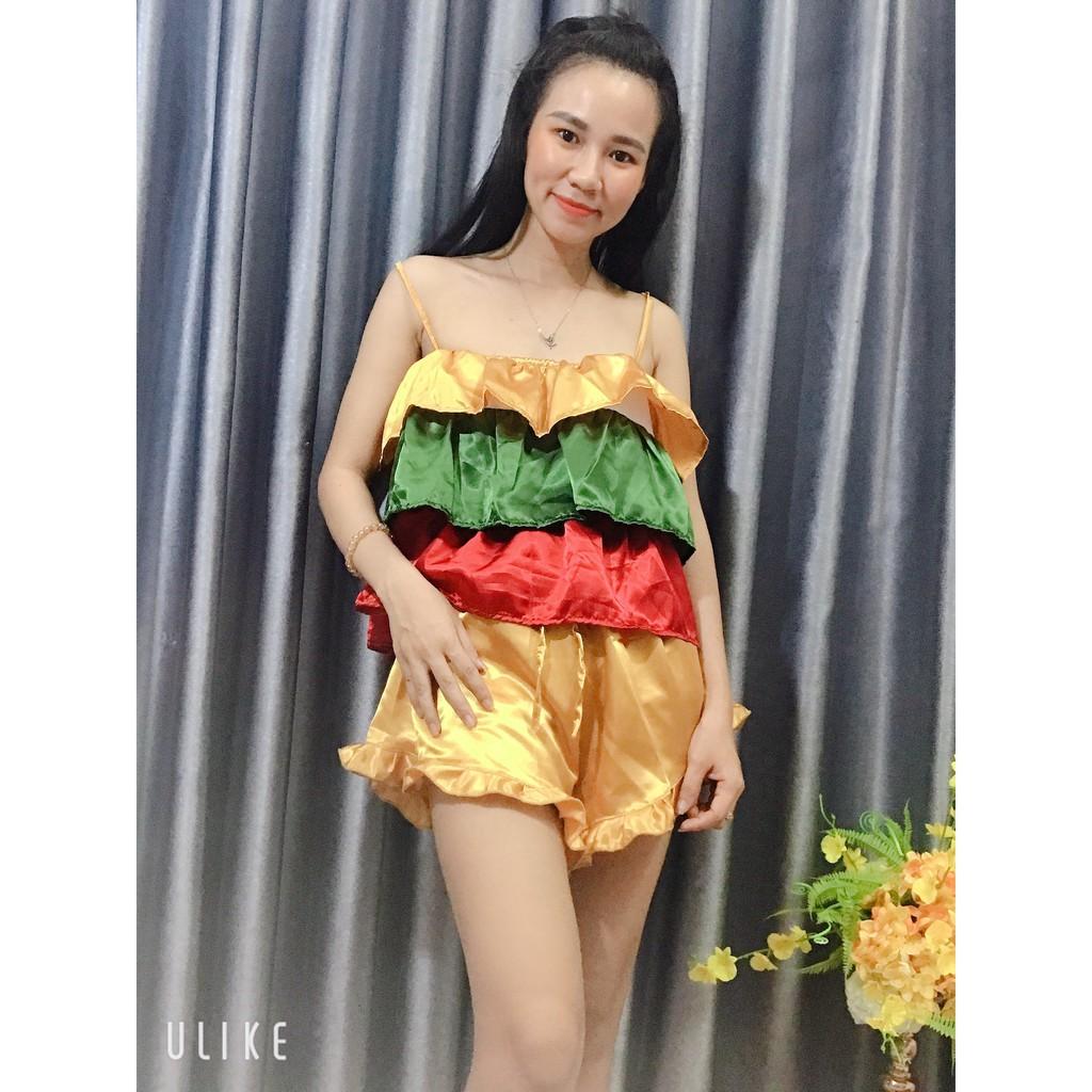 Sét Đồ ngủ Phi lụa 3 tầng