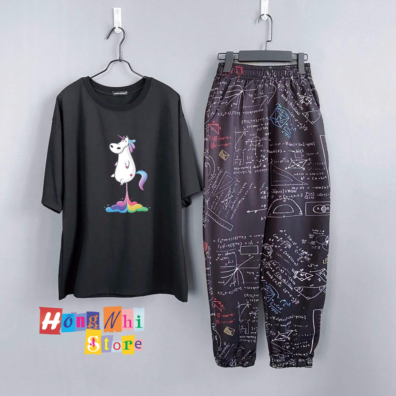 Quần Hoạt Hình Dài Bo Lai Cartoon Pant Oversize Ulzzang Unisex - MM