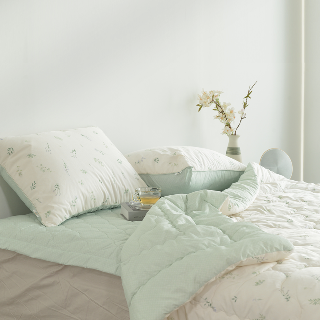 Chăn Chần Bông Arize Vải Microfiber Sylvia Green 1.5mx2m, 2mx2.2m