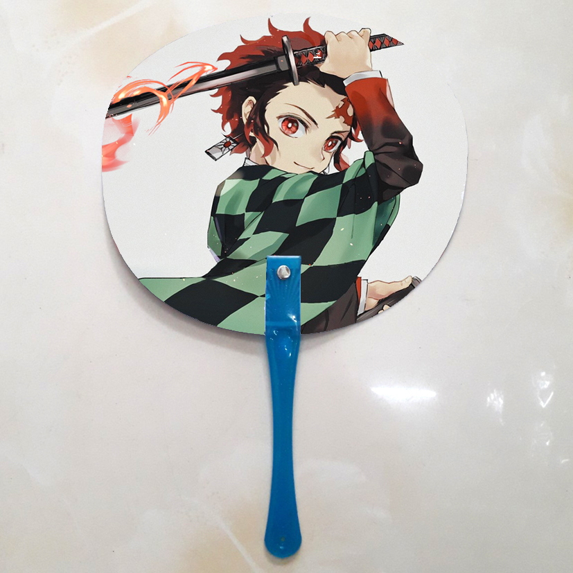 Qụat cầm tay in ảnh 2 mặt khác nhau Kimetsu no Yaiba