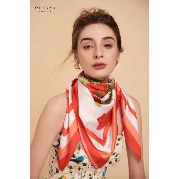 Oceana London - Khăn lụa vuông Vency Scarf