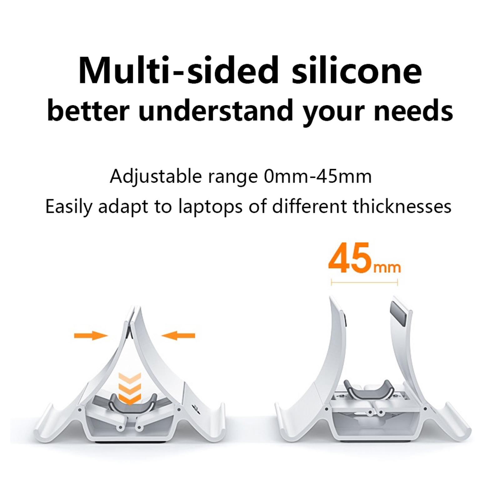 Đỡ Kiêm Đế Dựng Đứng Laptop Macbook Máy Tính Bảng Ipad Surface Bằng Chất Liệu Abs Silicone