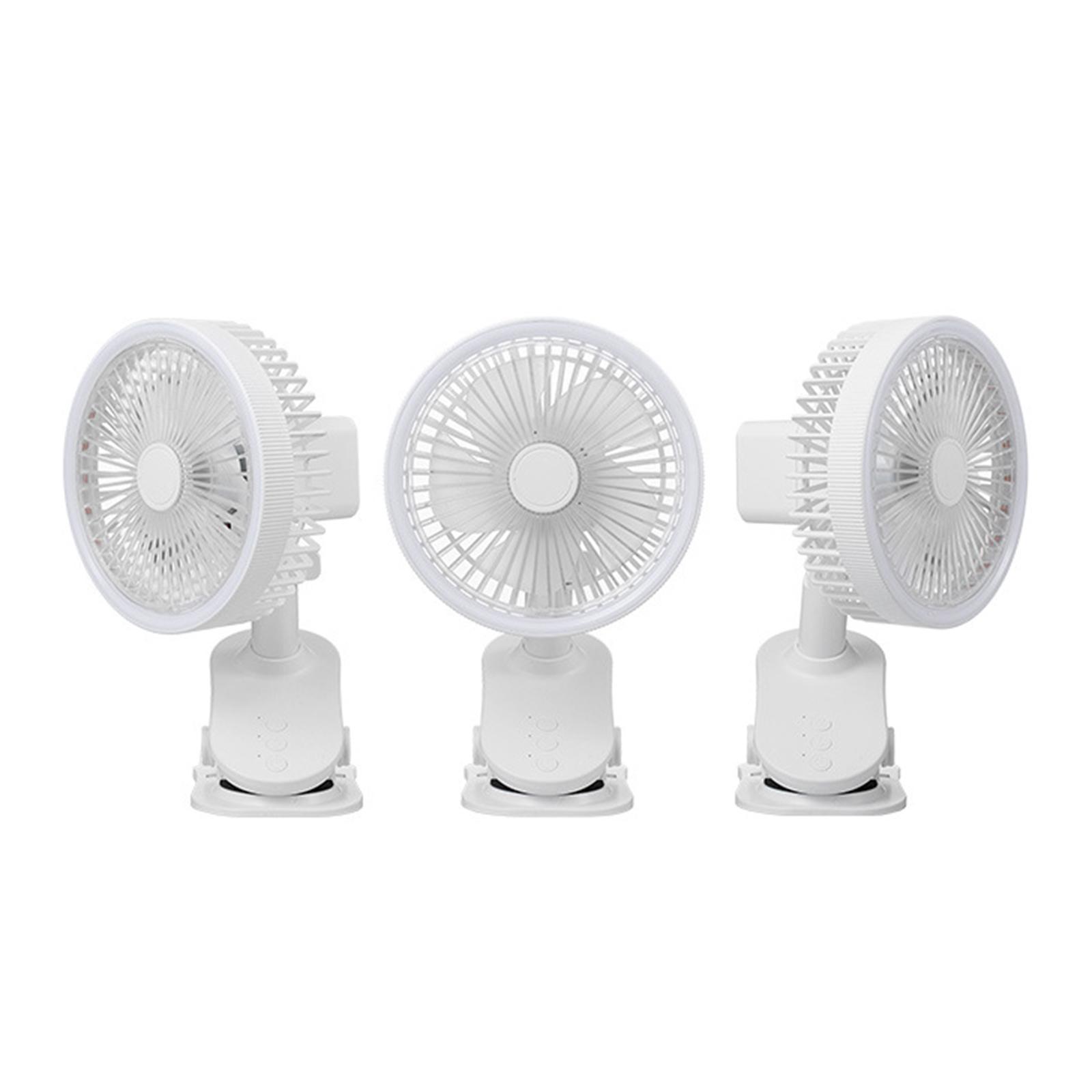 Adjustable Mini Clip Cooling Fan USB Desk Fan for Baby Stroller Indoor Outdoor 3D Shaking