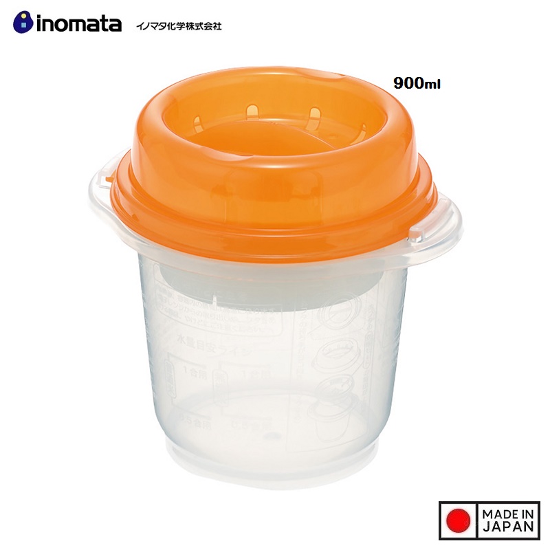 Combo 02 hộp nấu cơm trong lò vi sóng Inomata 900ml hàng nội địa Nhật Bản - Made in Japan