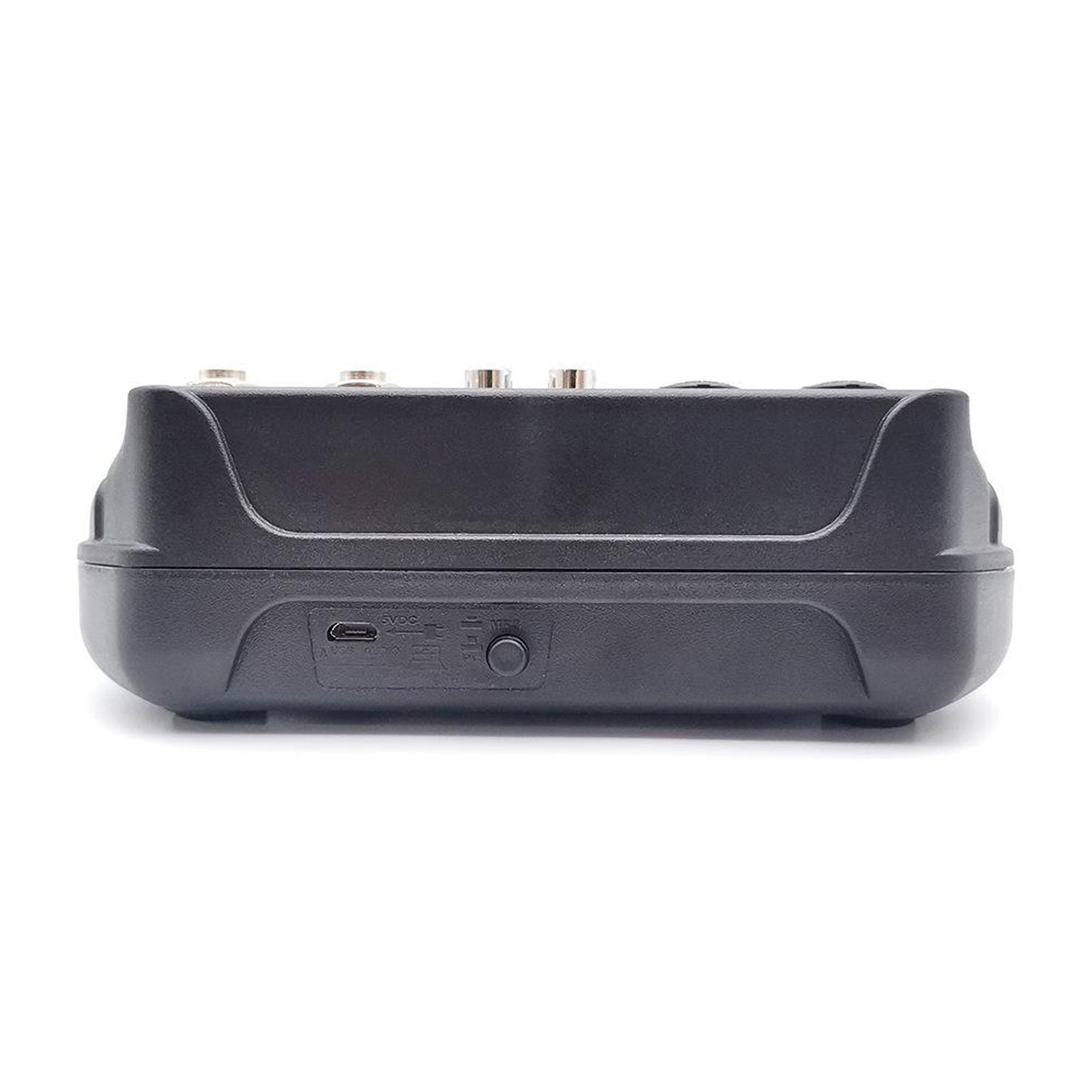 4 Channel USB Audio Mixer Mixing Console Sound Card Small Mixer Black