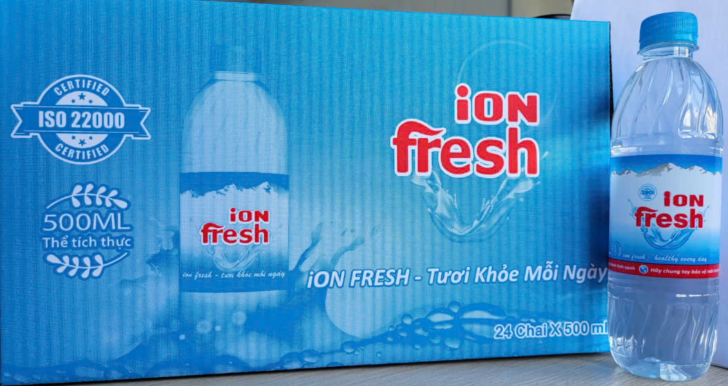Nước uống đóng chai tinh khiết 500ml - iON FRESH thùng 24 chai