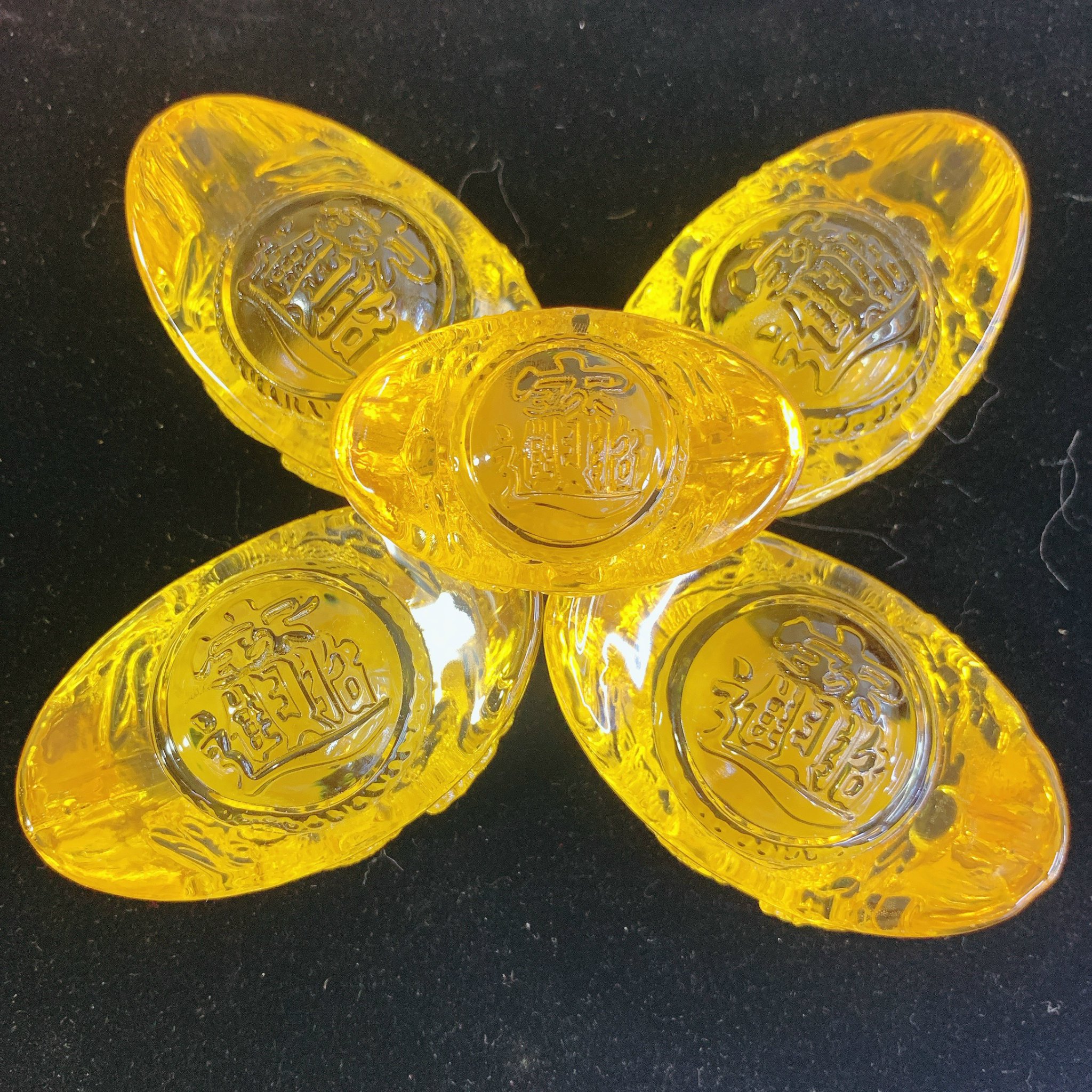 Thỏi Vàng Thần Tài Phong Thủy chạm Rồng chiêu Tài Lộc bằng Pha Lê Cao Cấp Đ.PK017-35