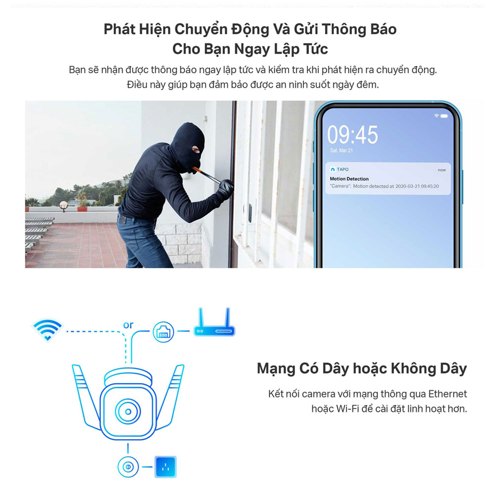 Camera Wifi TP-Link Tapo C310 3MP An Ninh Ngoài Trời - Hàng Chính Hãng