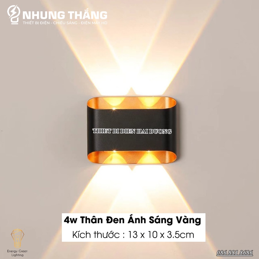 Nhiều Mẫu - Đèn Hắt Tường Chống Nước 2 Đầu Chiếu Sáng DT-22092 - Thân Nhôm - Chip Led Siêu Sáng