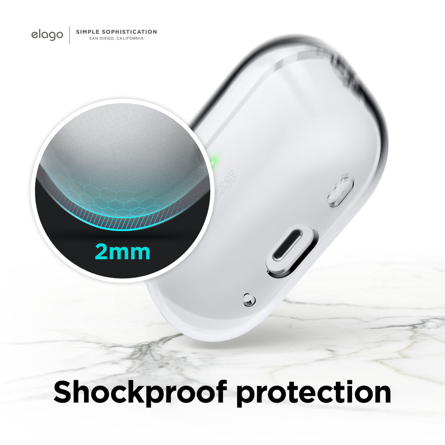 Ốp Elago Silicone Hang Case Trong Suốt Dành Cho Airpods Pro 2 - Hàng Chính Hãng