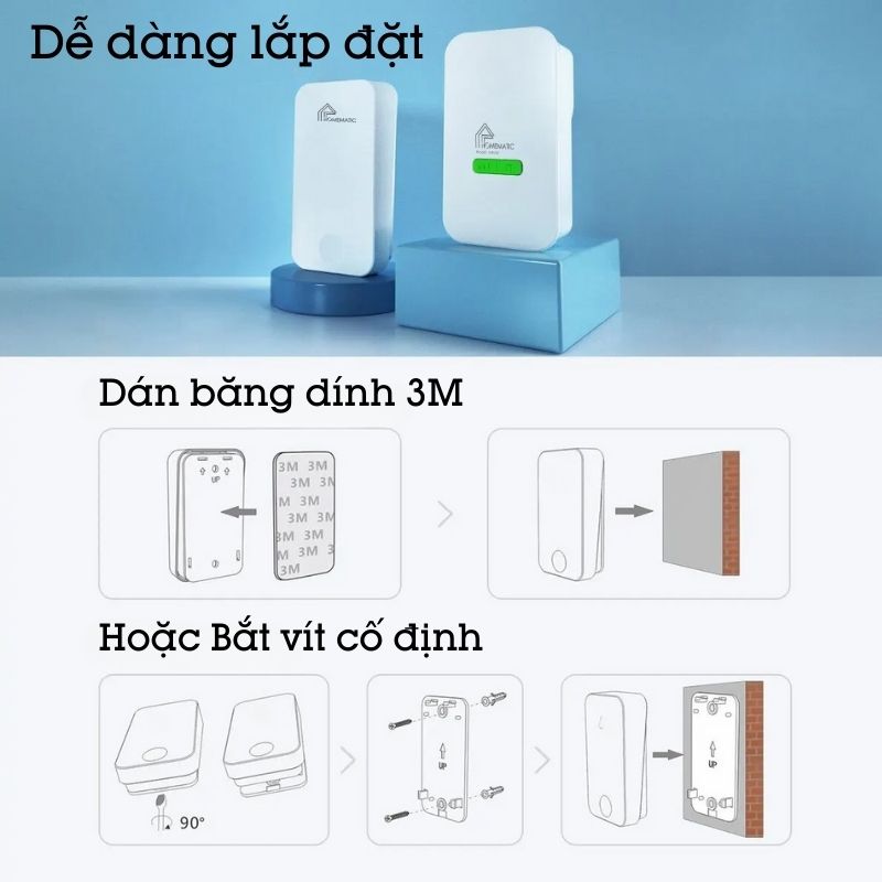 Chuông Cửa Không Dây Không Dùng Pin Chống Nước Homematic G4LW