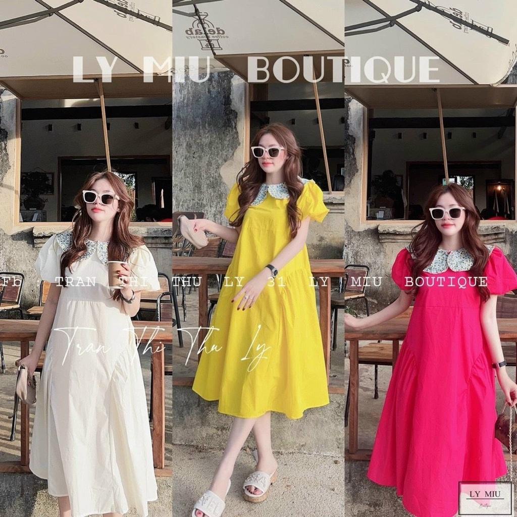 ĐẦM BABYDOLL DÁNG DÀI XÒE CỔ TRÒN CÓ VẠT TAY NGẮN PHỒNG CỰC XINH CHO CÁC TIỂU THƯ NHÀ MEOWSHOP