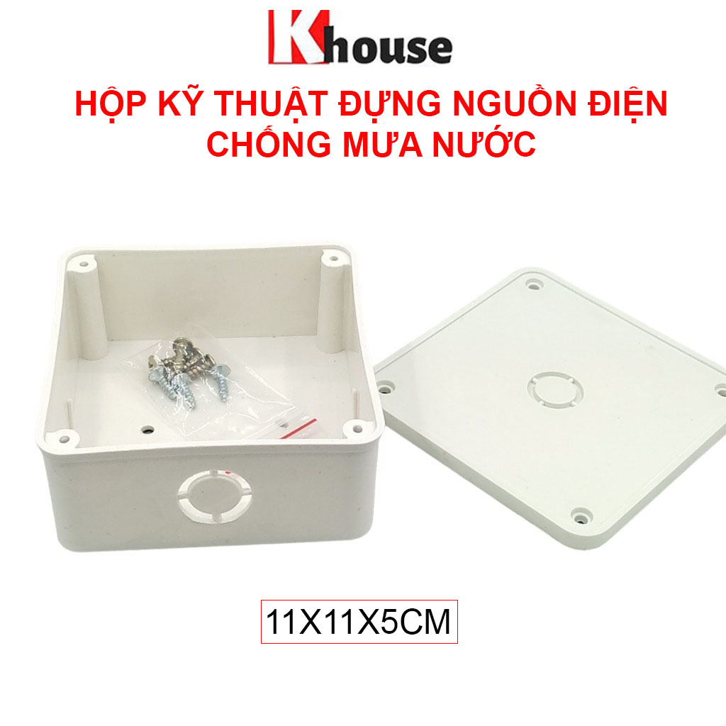 Hộp Kỹ Thuật Chuyên Dụng Bảo Vệ Thiết Bị Điện, Dây Nguồn Camera 11x11x5 cm