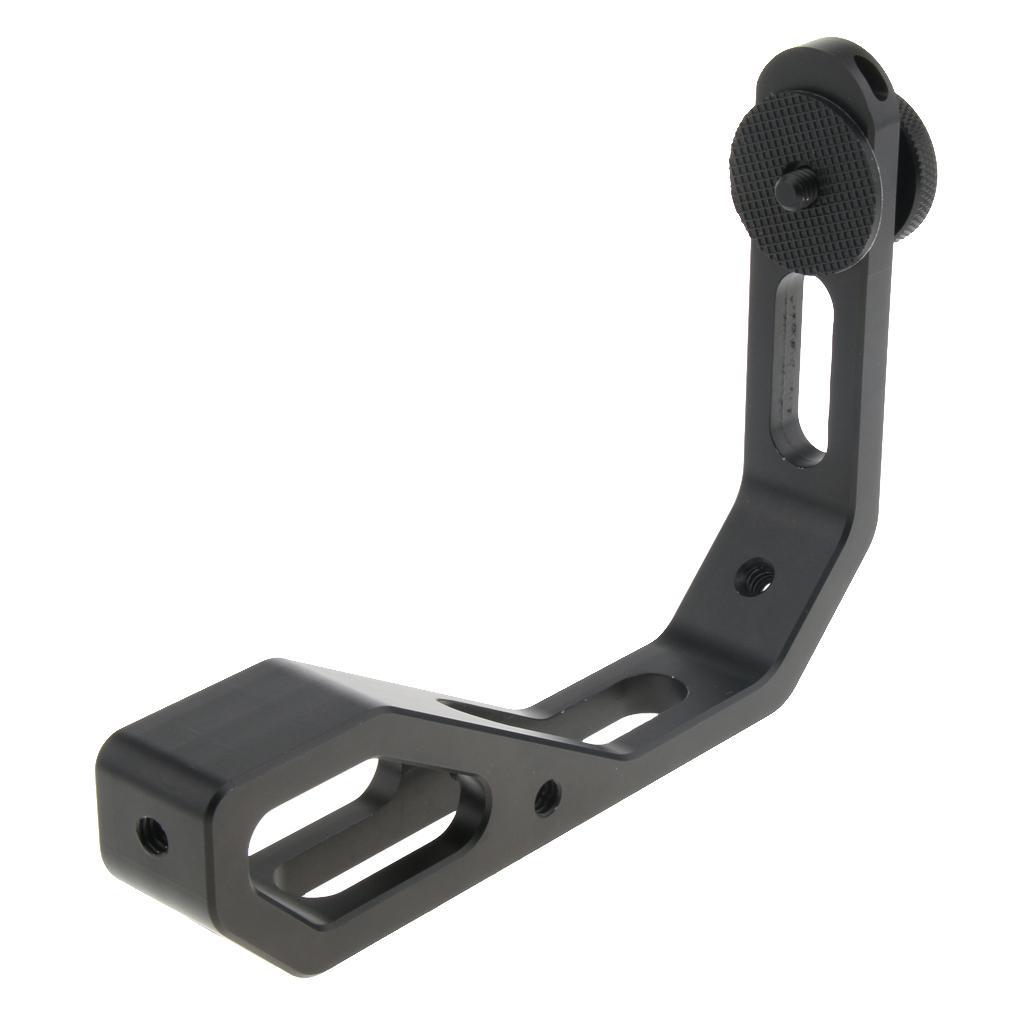 L-Type LED/Monitor Bracket Mount Holder for DJI 2 Handheld Gimbal Black