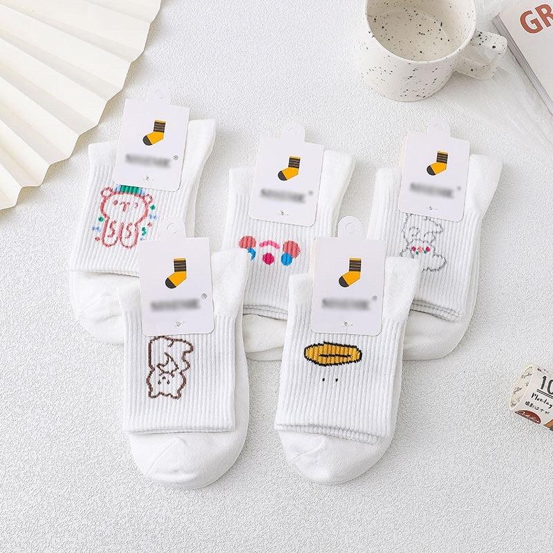 Vớ Tất Cổ Cao Icon Trắng Cotton Kháng Khuẩn freesize nam nữ hàng loại 1 bao đổi trả