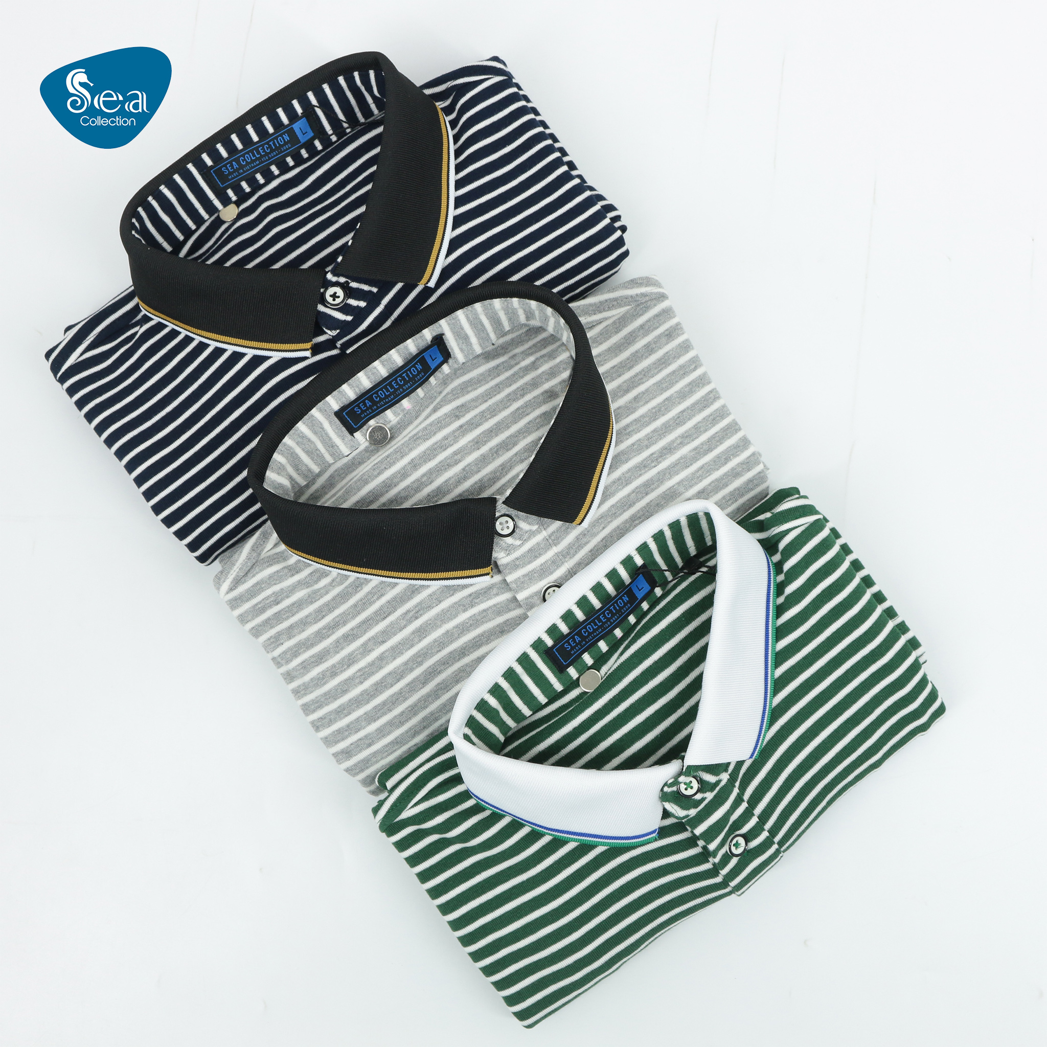 Áo Thun Polo Nam Sea Collection Sọc Ngang 12128