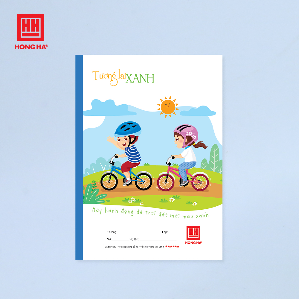 Lốc 10 quyển Vở 5 Ô ly 48 trang Hồng Hà School Tương Lai Xanh - 0519