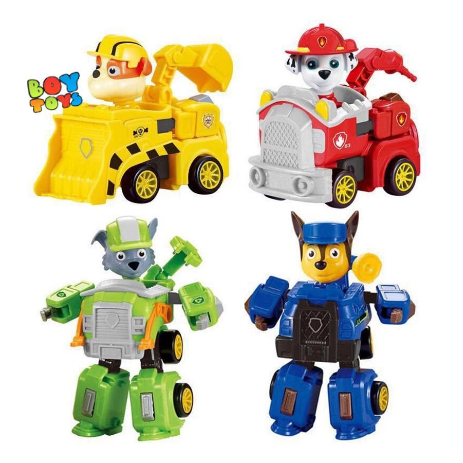 Đồ chơi chó cứu hộ Paw Patrol lắp ráp biến hình 2 trong 1 cho bé thảo sức vui chơi(mẫu lẻ túi)