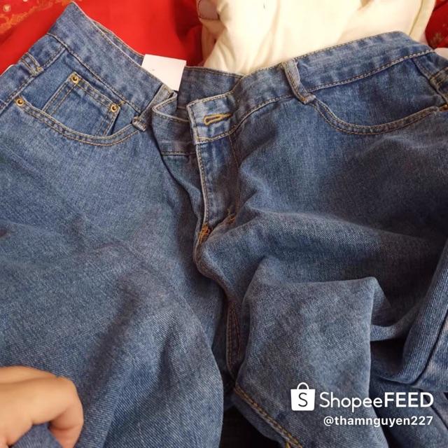 QUẦN BAGGY JEANS XANH ĐẬM CÓ BIGSIZE SIZE LỚN / QUẦN BÒ ULZZANG CÓ BIG SIZE 5xl 4xl 3xl