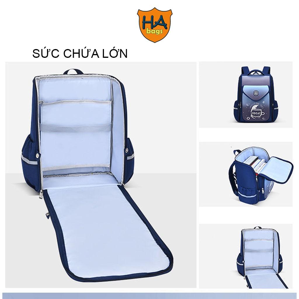 Balo học sinh tiểu học kích thước 41x28x16cm, cặp sách chống gù HA1022 phù hợp với học sinh lớp 2,3,4,5,6