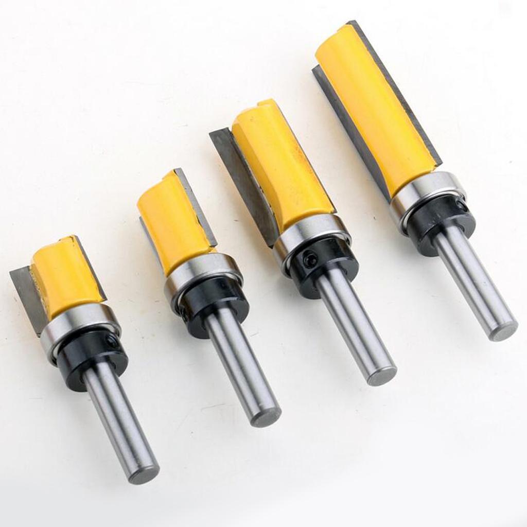 2pcs 8mm Shank CNC Router Bit Tungsten Carbide 1/4" Flush Trim Router