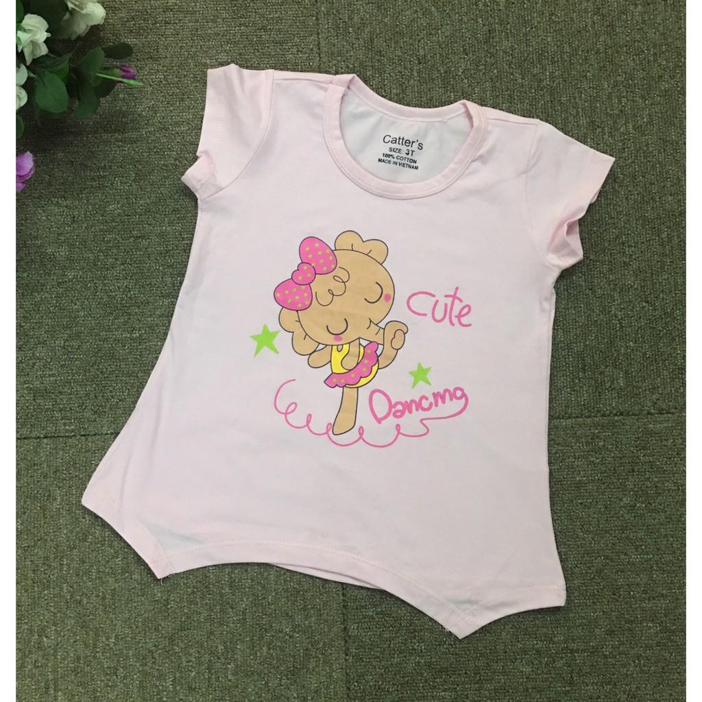 áo bé gái in chữ CUTE size 2-7 ,ri6