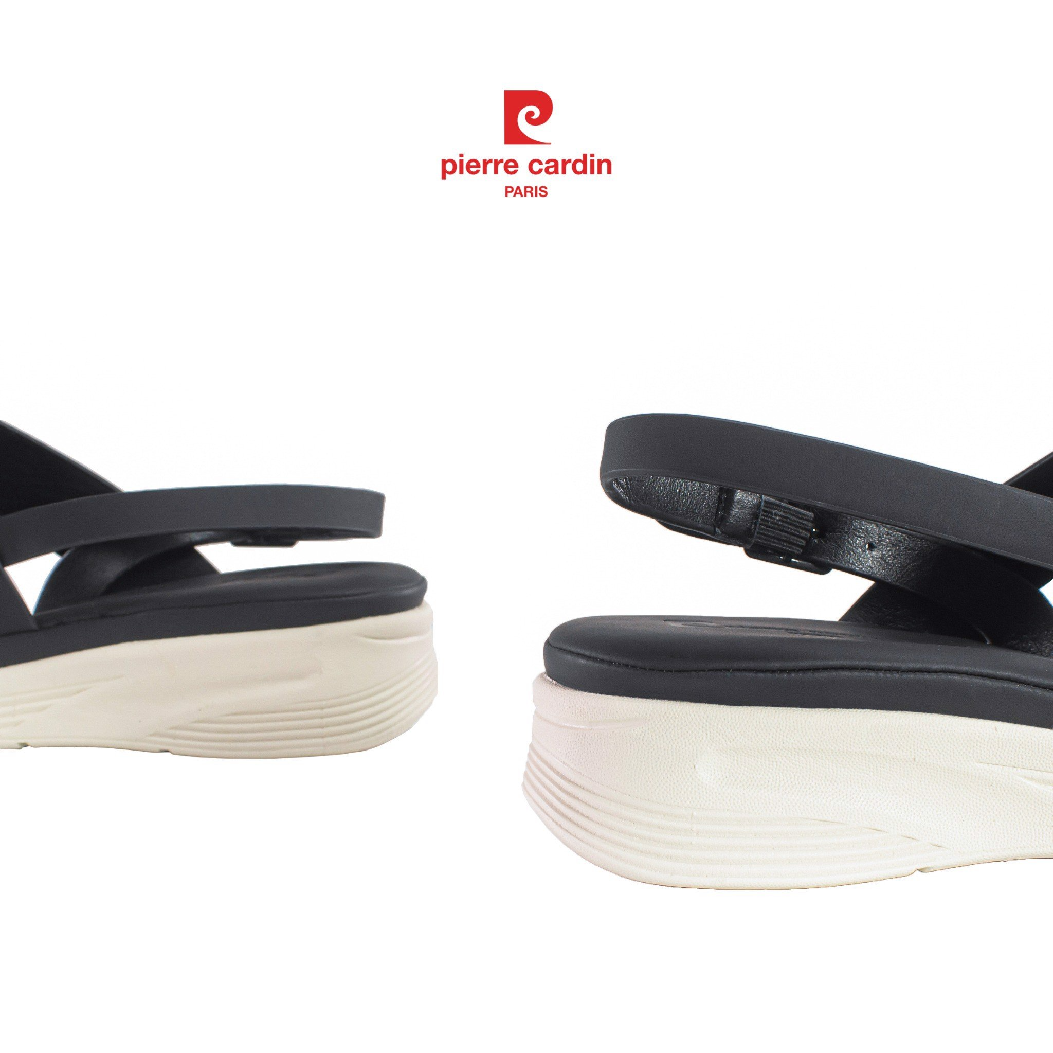 Sandal nữ Pierre Cardin chất liệu da cao cấp, kiểu dáng năng động, thoải mái, quai hậu tăng giảm kích cỡ, đế cao 3cm - PCWFWS 223