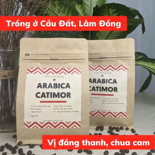 Cà Phê Arabica Catimor cafe rang mộc nguyên chất thơm ngọt vị chua cam ít đắng phù hợp pha máy mix pha phin
